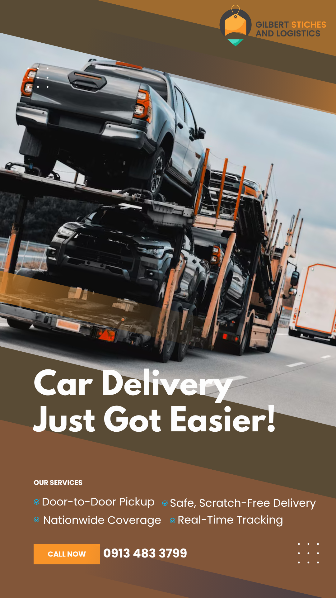 Dark Blue and White Modern Packers and Movers Company Services Promotion Instagram Story